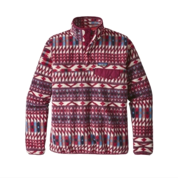 Patagonia Womens Aztec Print  Lightweight Synchilla® Snap-T® Pullover S - Picture 1 of 15